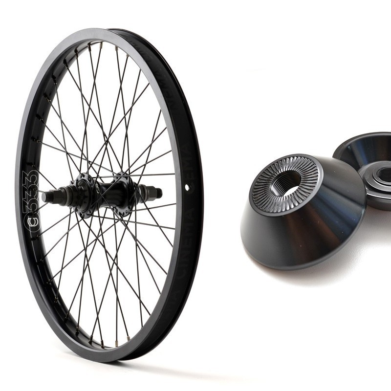 Protèges Moyeux Avant & Arrière Cinema BMX Flatland - 36 Trous - Noirs - NEUFS